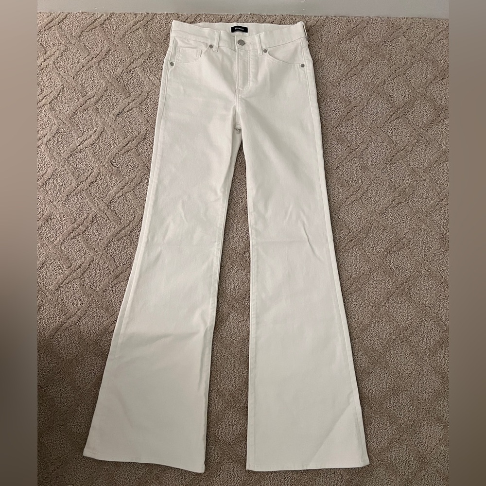 Express White Flare Jeans